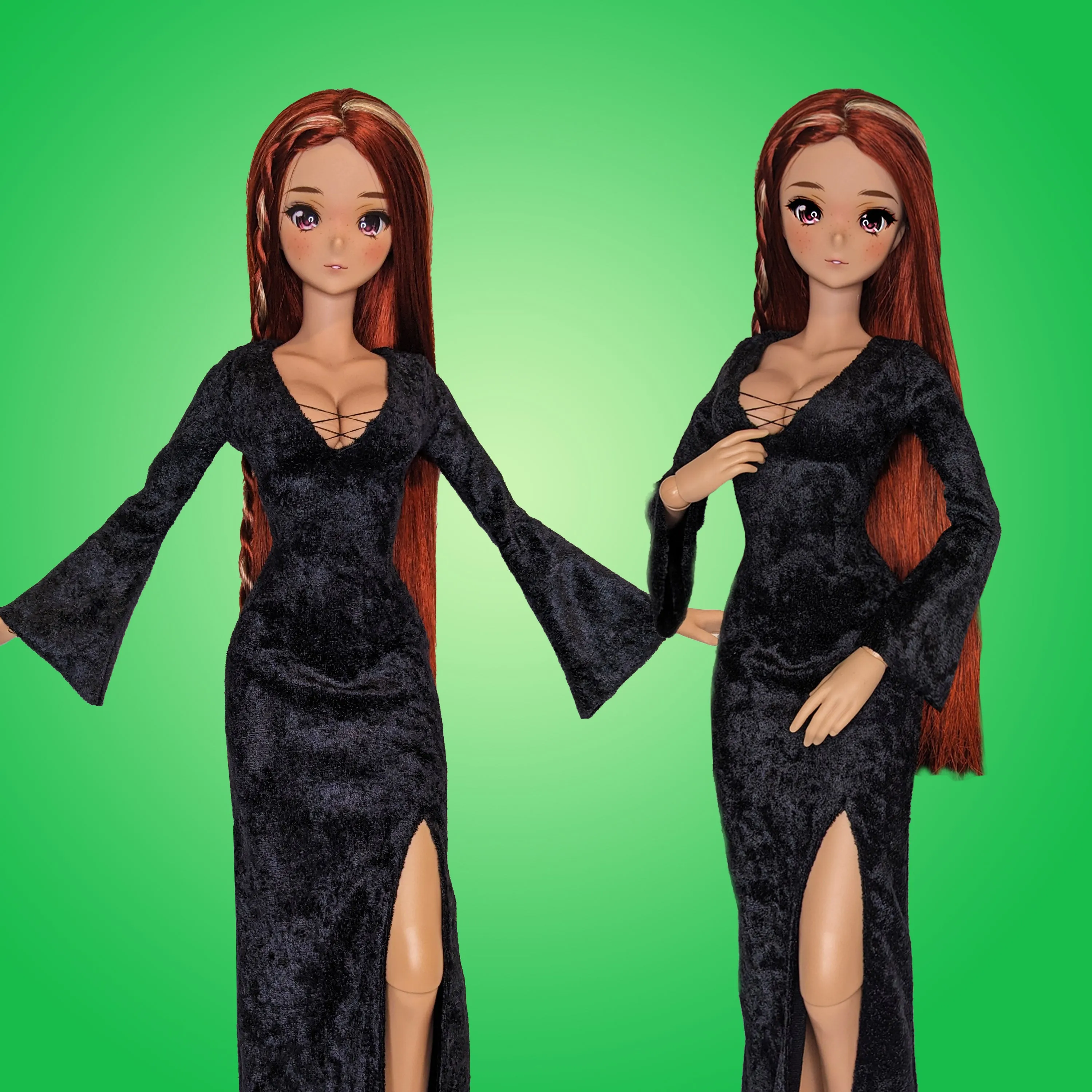 1/3 Vamp! 60cm Resin & Vinyl BJD Dolls - Fashion Doll Gothic costume with lots of dress/sleeve options - Downloadable RAD Doll Clothes PDF Sewing Pattern