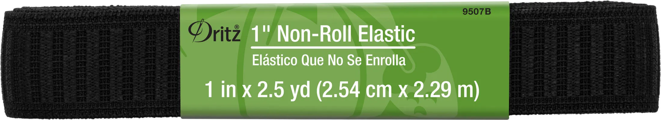 1" Non-Roll Elastic, Black