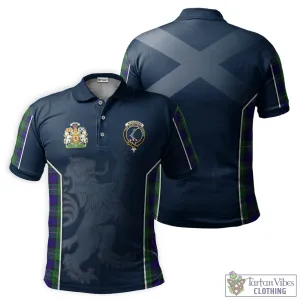 Alexander Tartan Men's Polo Shirt with Family Crest and Lion Rampant Vibes Sport Style