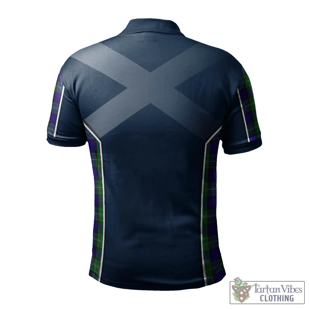 Alexander Tartan Men's Polo Shirt with Family Crest and Scottish Thistle Vibes Sport Style