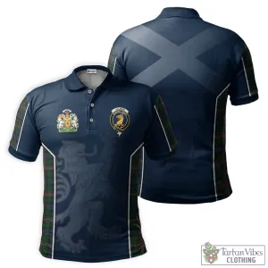 Allison Tartan Men's Polo Shirt with Family Crest and Lion Rampant Vibes Sport Style