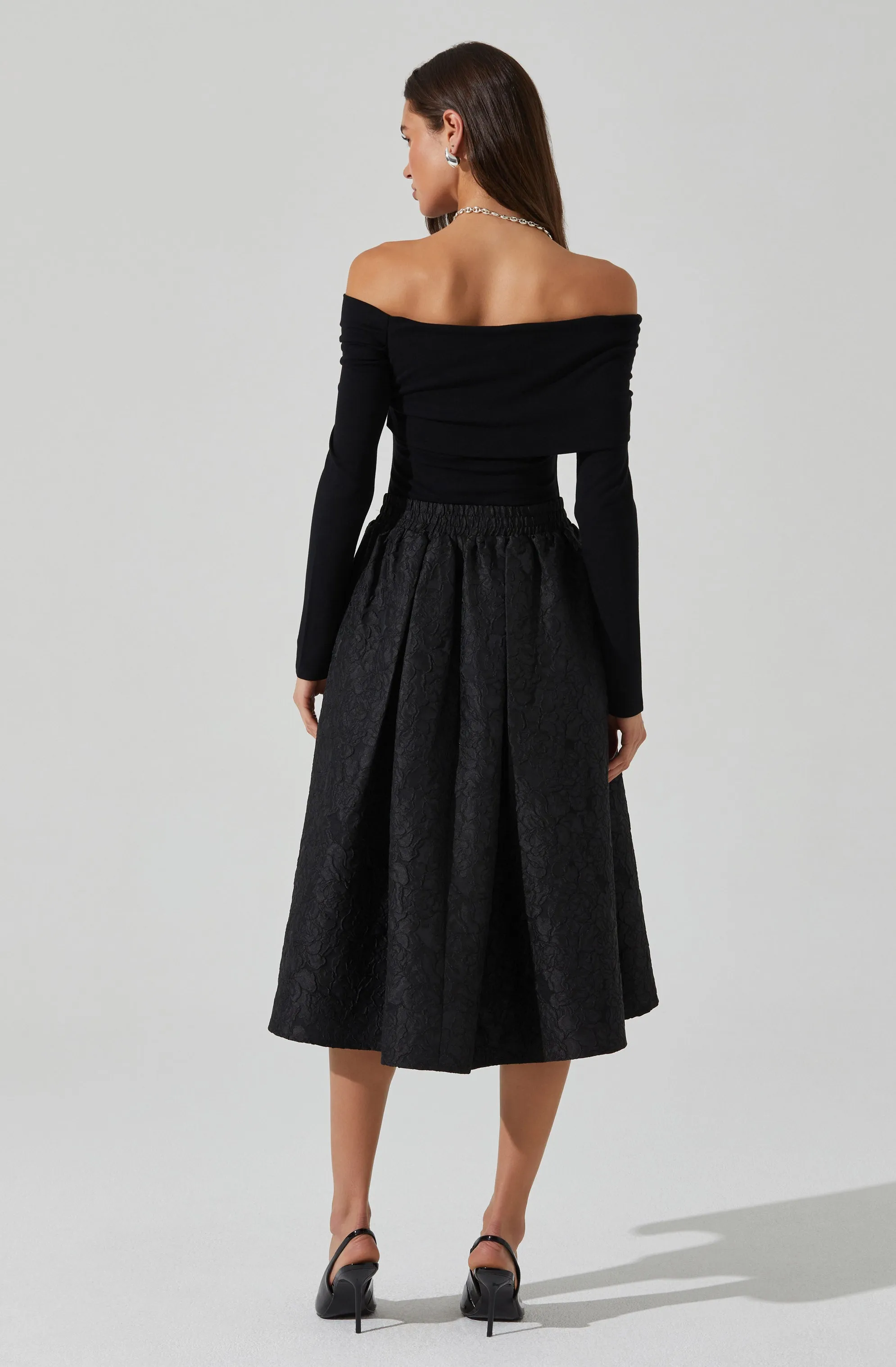 Andolina Jacquard Midi Skirt