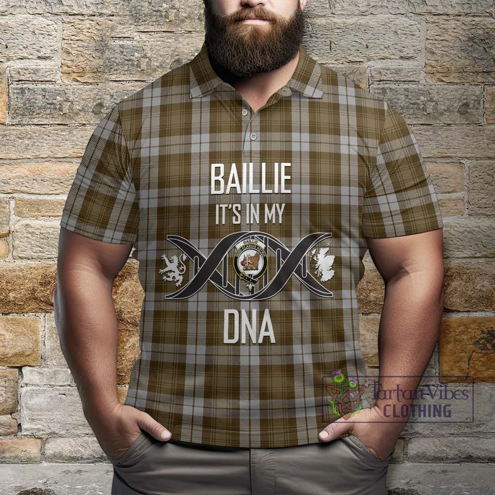 Baillie Dress Tartan Polo Shirt with Family Crest DNA In Me Style