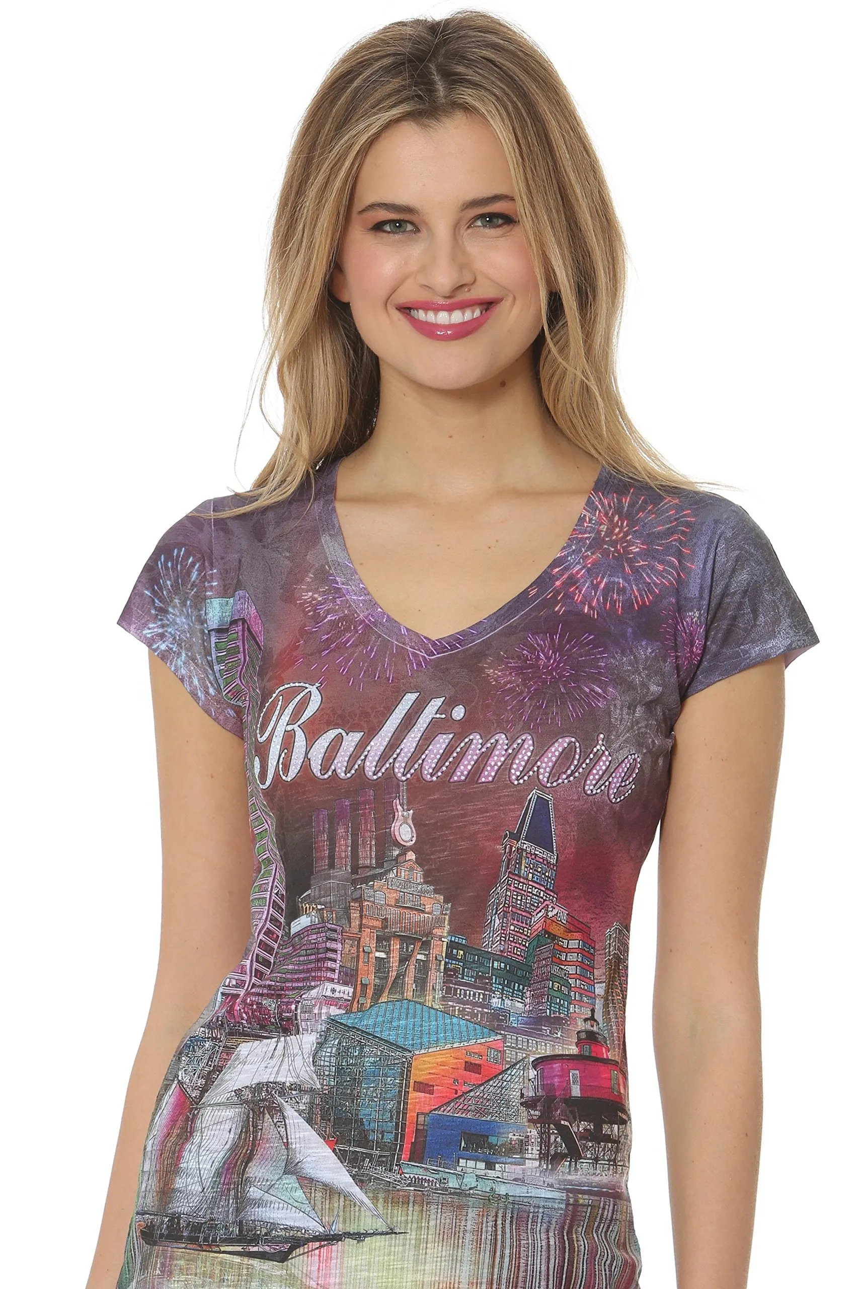 Baltimore Souvenir Tshirt. V-Neck