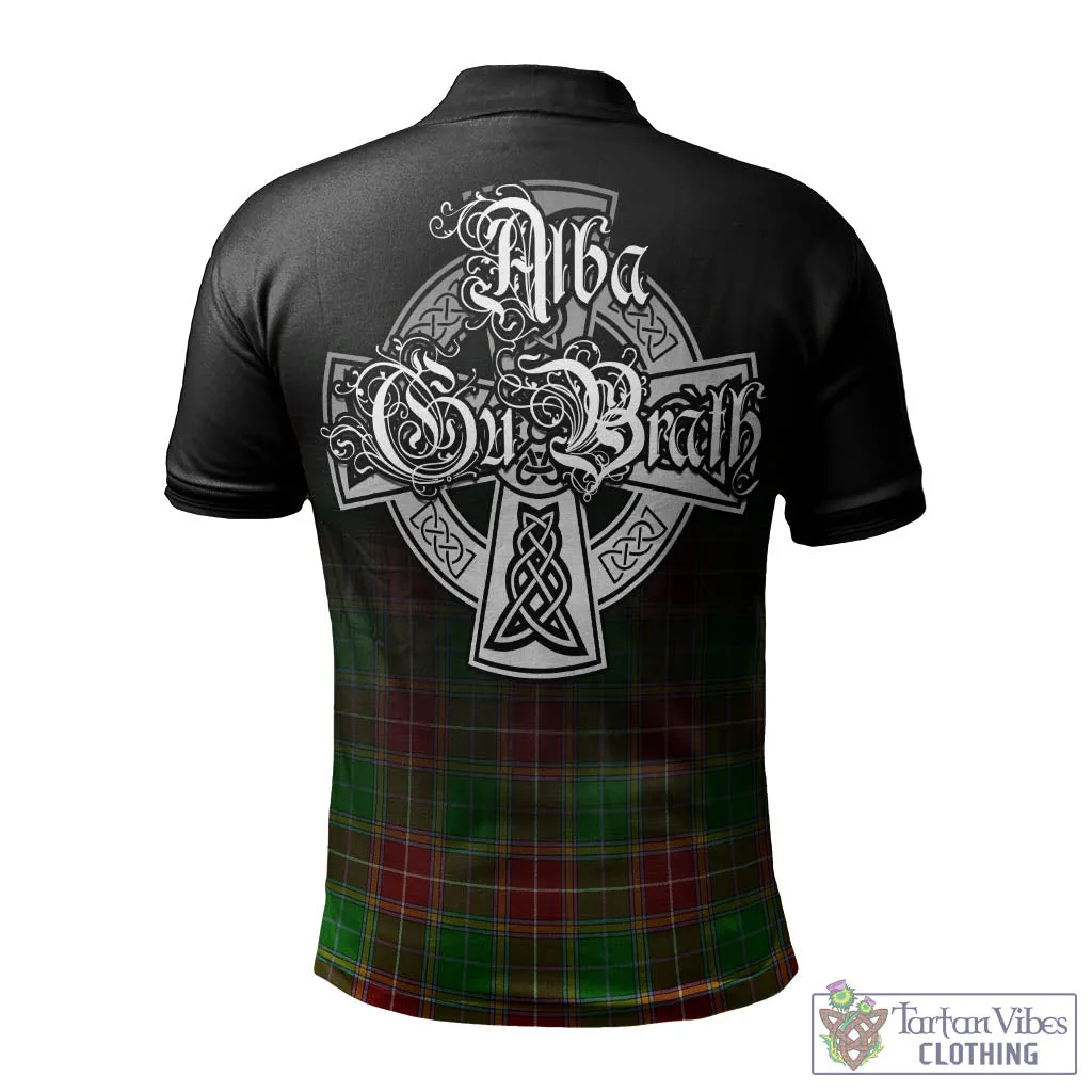 Baxter Modern Tartan Polo Shirt Featuring Alba Gu Brath Family Crest Celtic Inspired