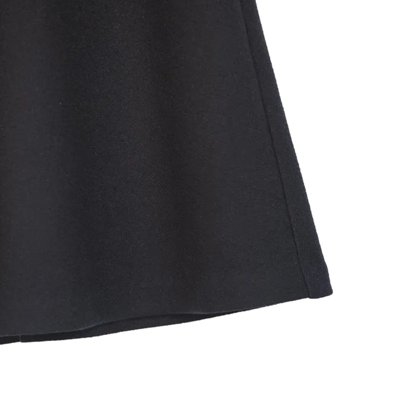 Black High Waist Midi Length Skirts