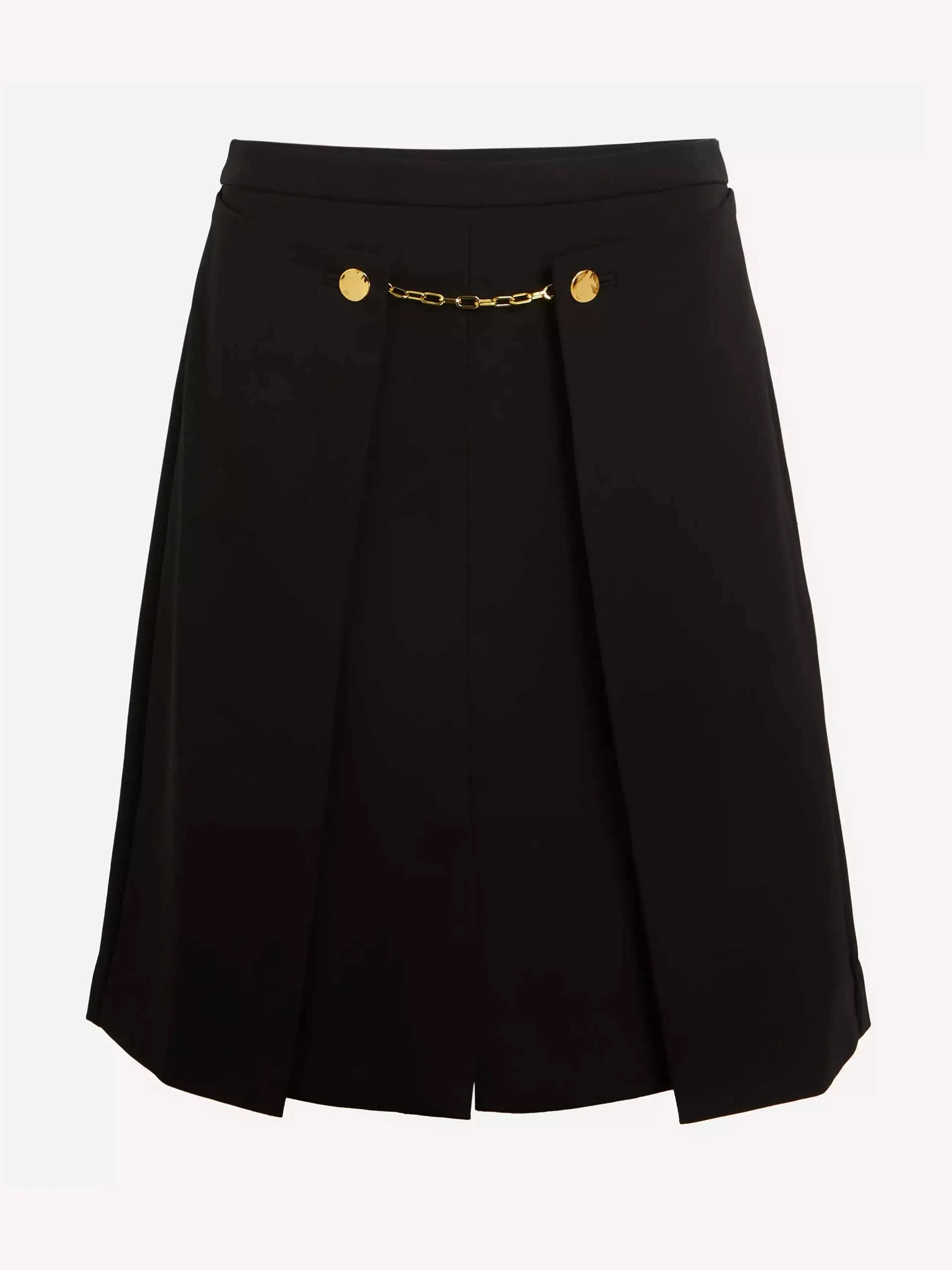 Black light twill suiting skirt