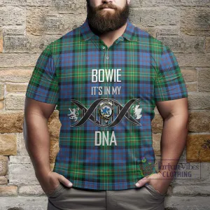 Bowie Ancient Tartan Polo Shirt with Family Crest DNA In Me Style