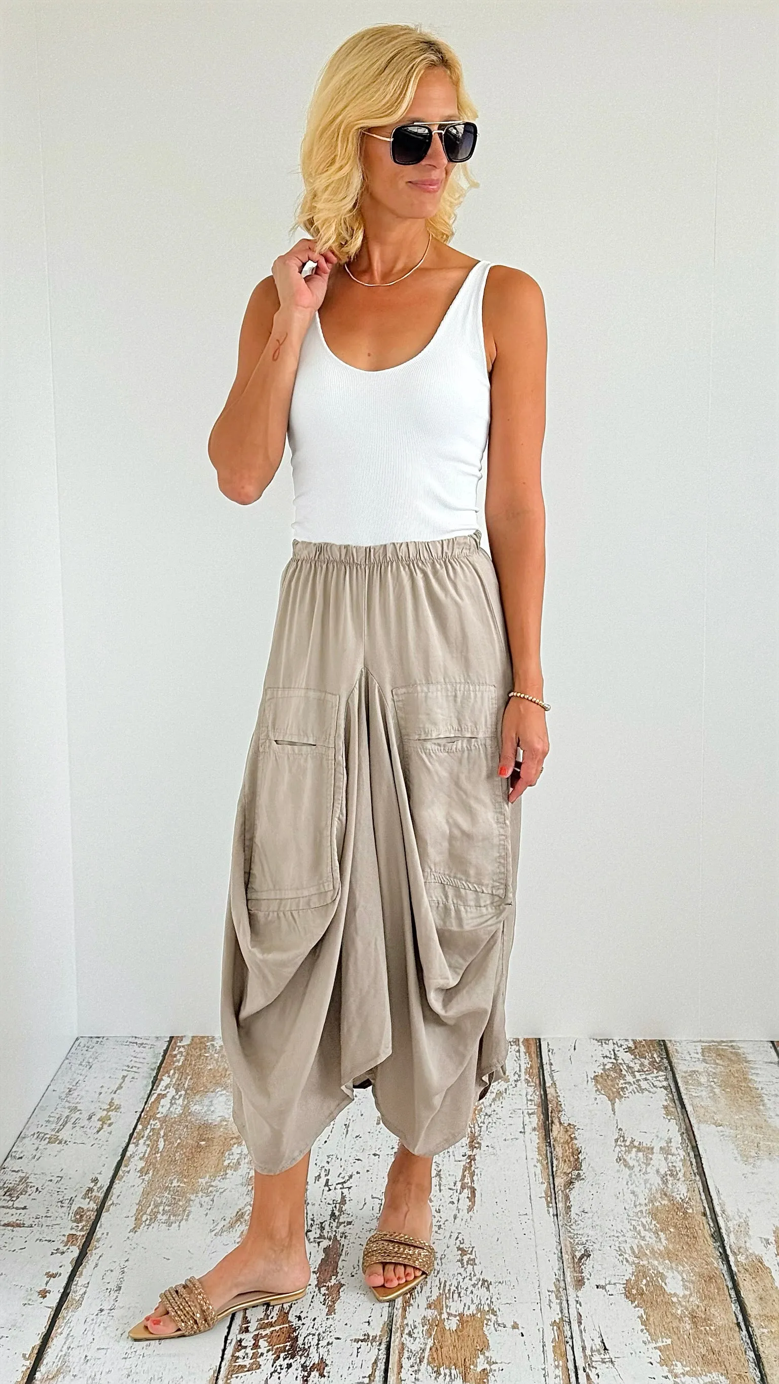 Buffy Italian Skirt - Beige