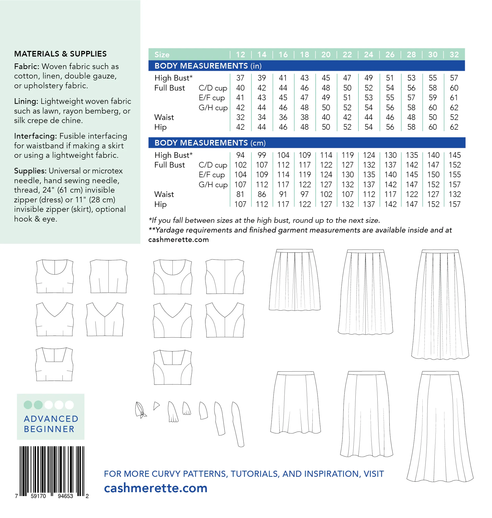 Cashmerette - Upton Dress & Skirt Expansion