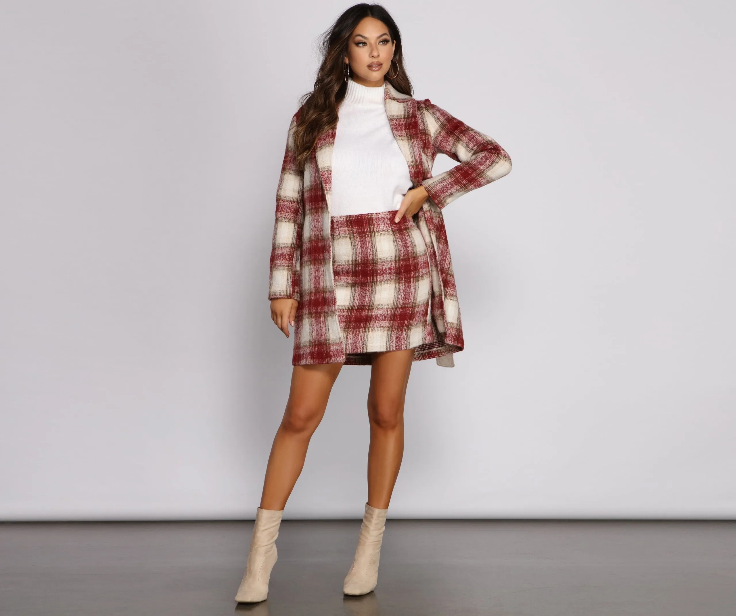 Chic In Plaid Mini Skirt