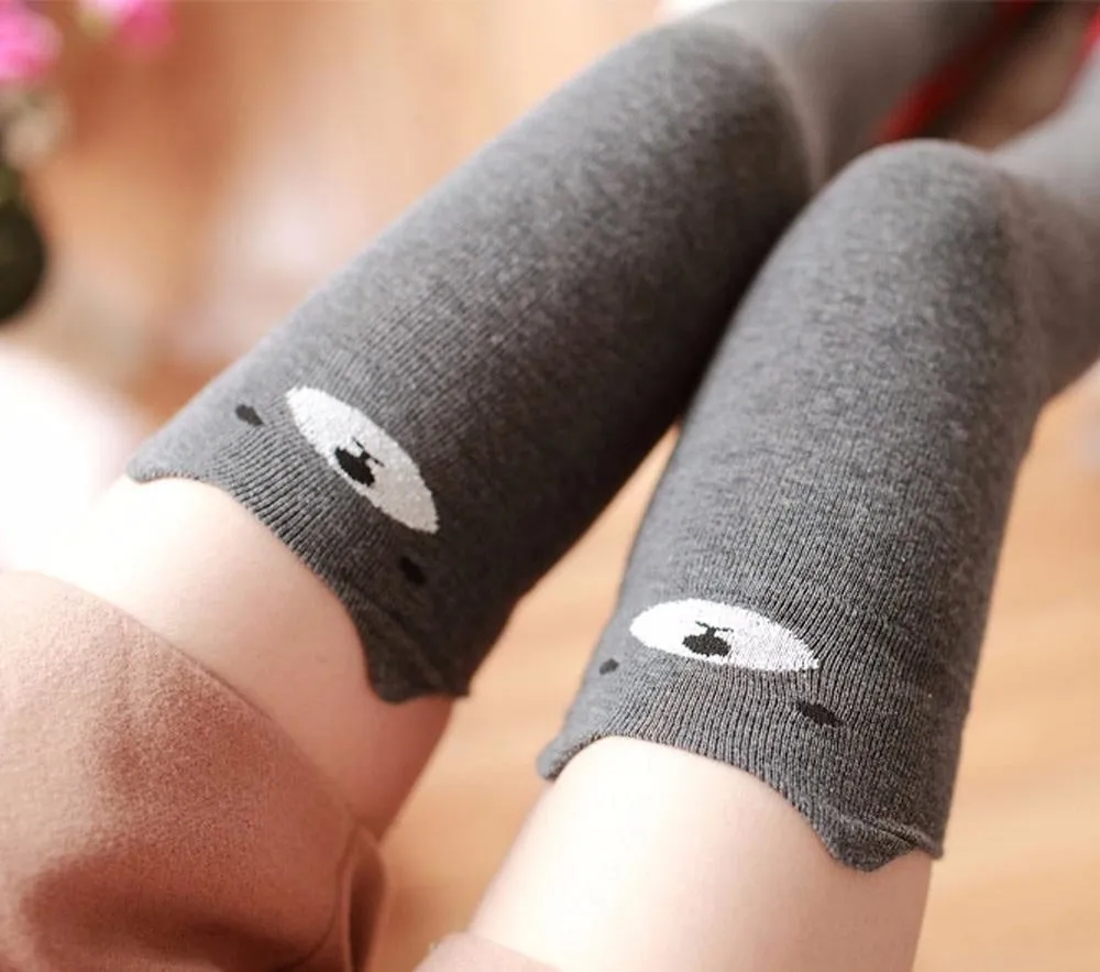 Cotton Animal Thigh Highs