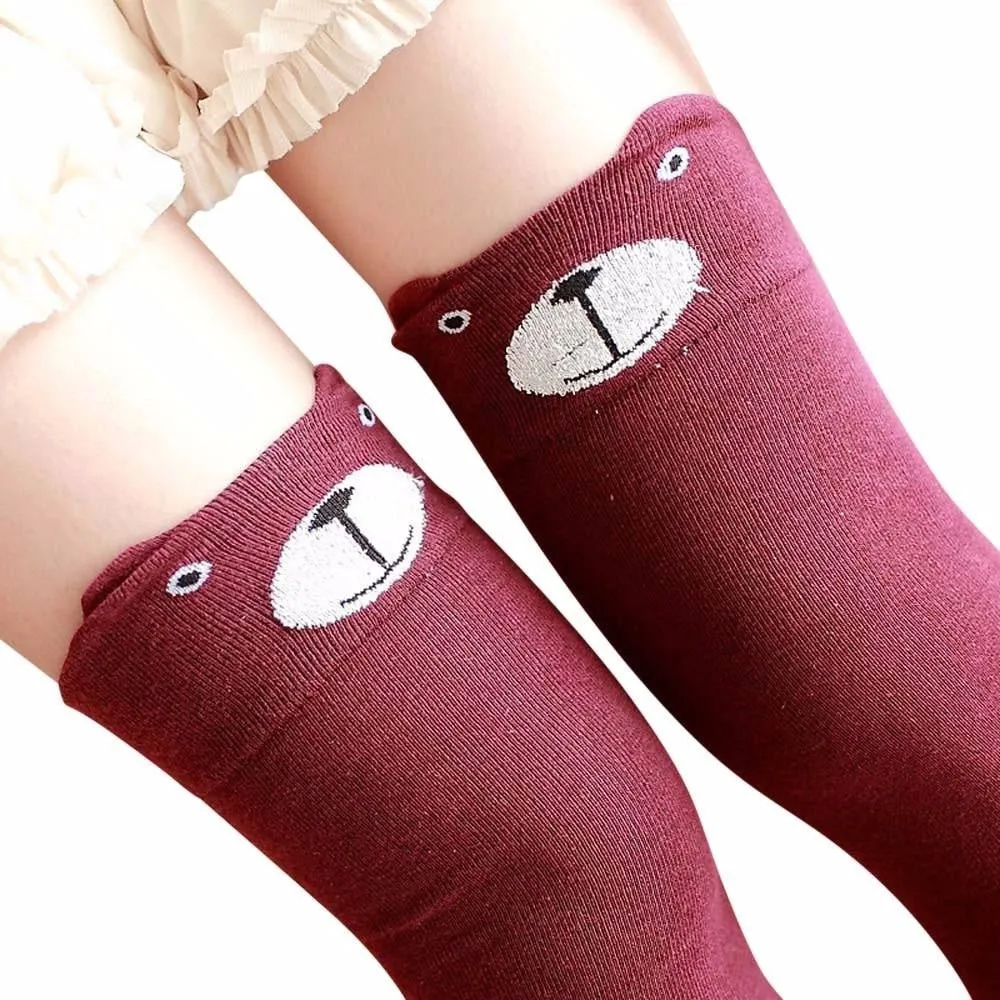 Cotton Animal Thigh Highs