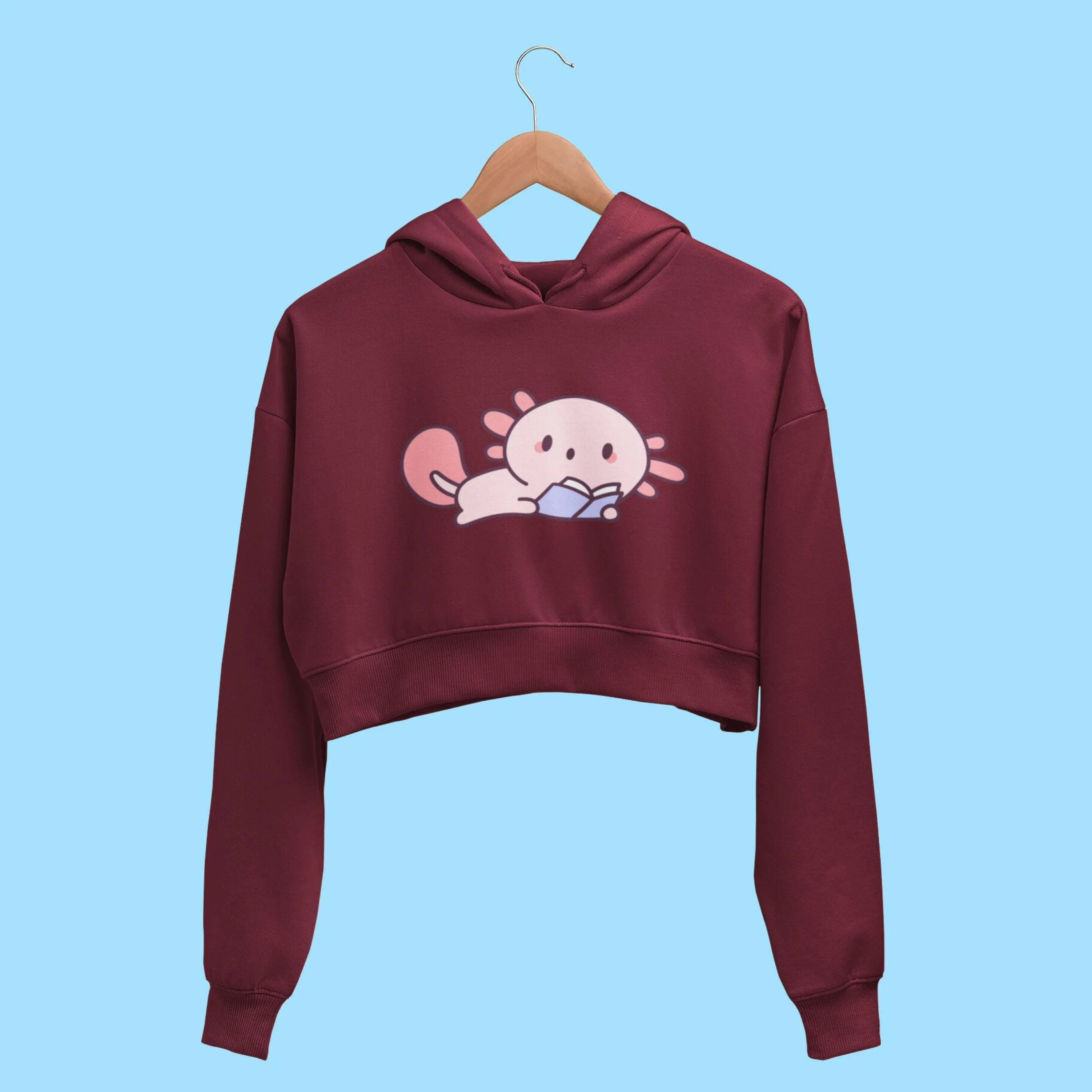 Cute Reader - Women's Crop Hoodies