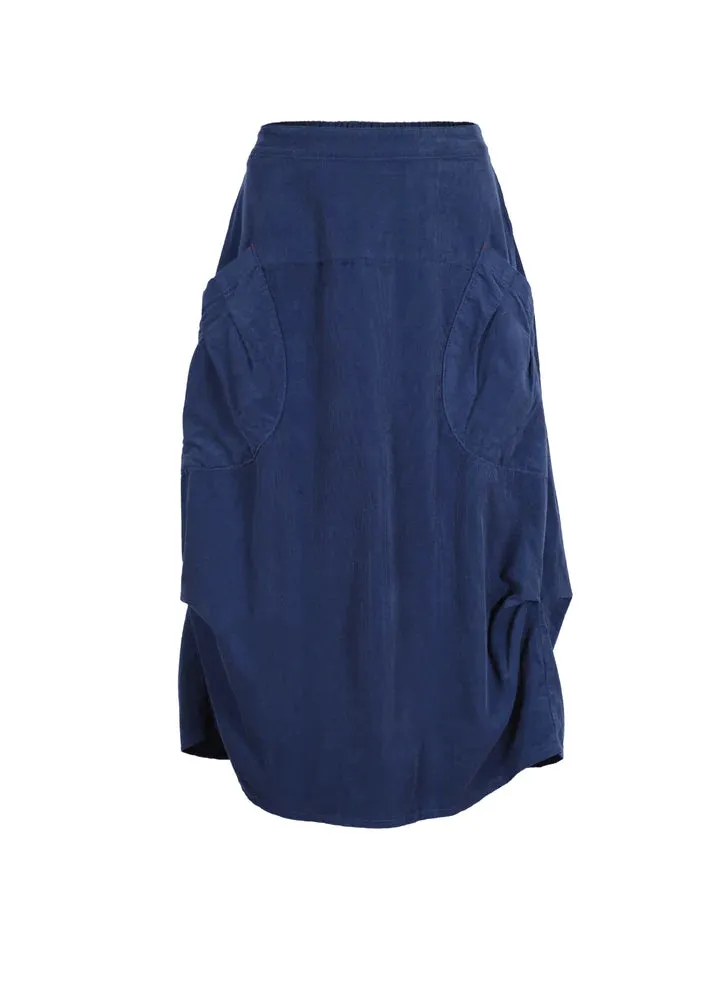 Downtown Cord Milwaukee Skirt Navy