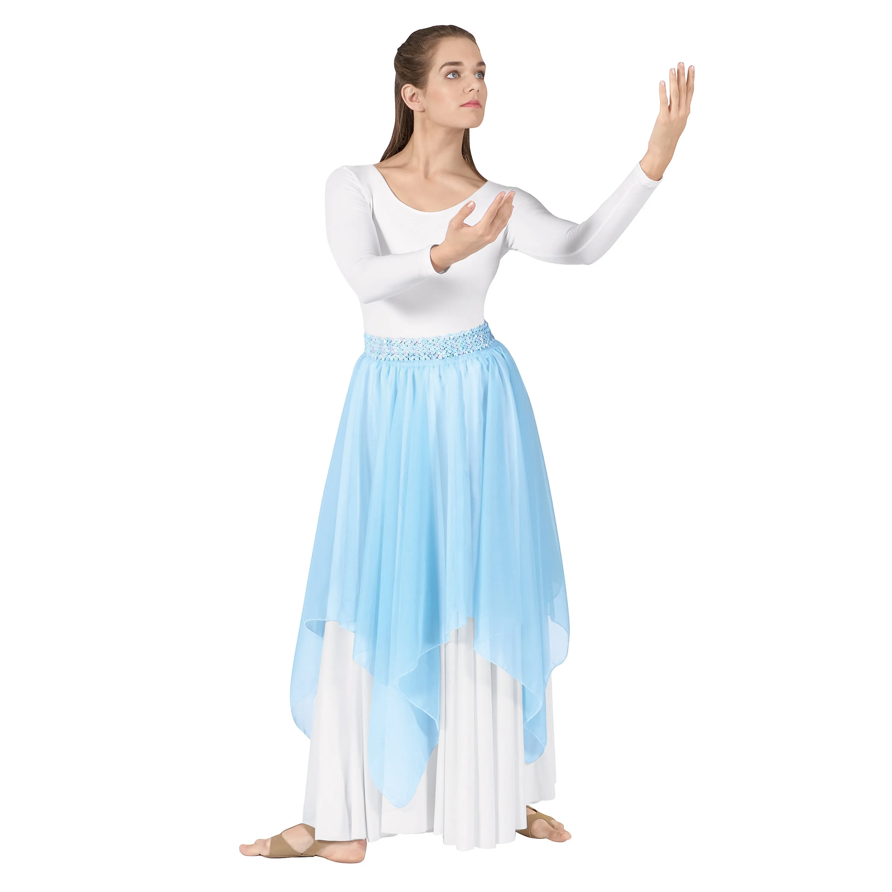 Eurotard 39768 Adult Chiffon Single Layer Handkerchief Skirt