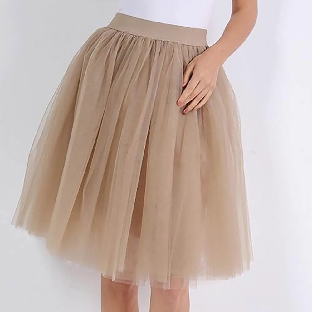 Fun and Chic Knee Length Puffy Tulle Skirts