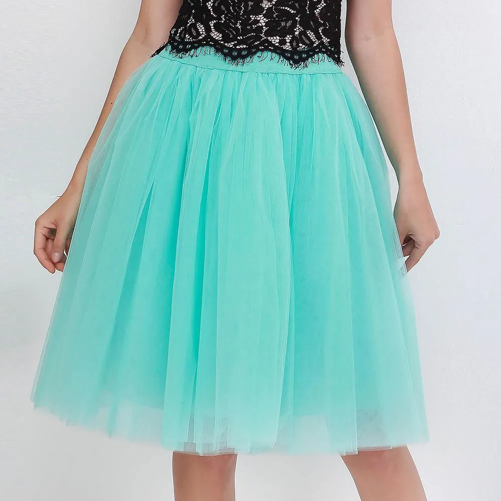 Fun and Chic Knee Length Puffy Tulle Skirts