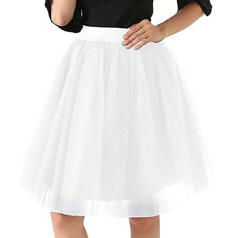 Fun and Chic Knee Length Puffy Tulle Skirts