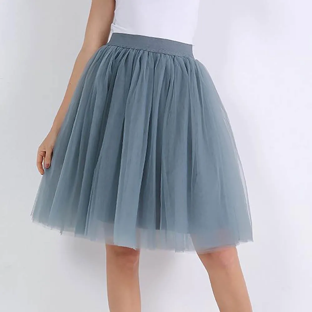 Fun and Chic Knee Length Puffy Tulle Skirts