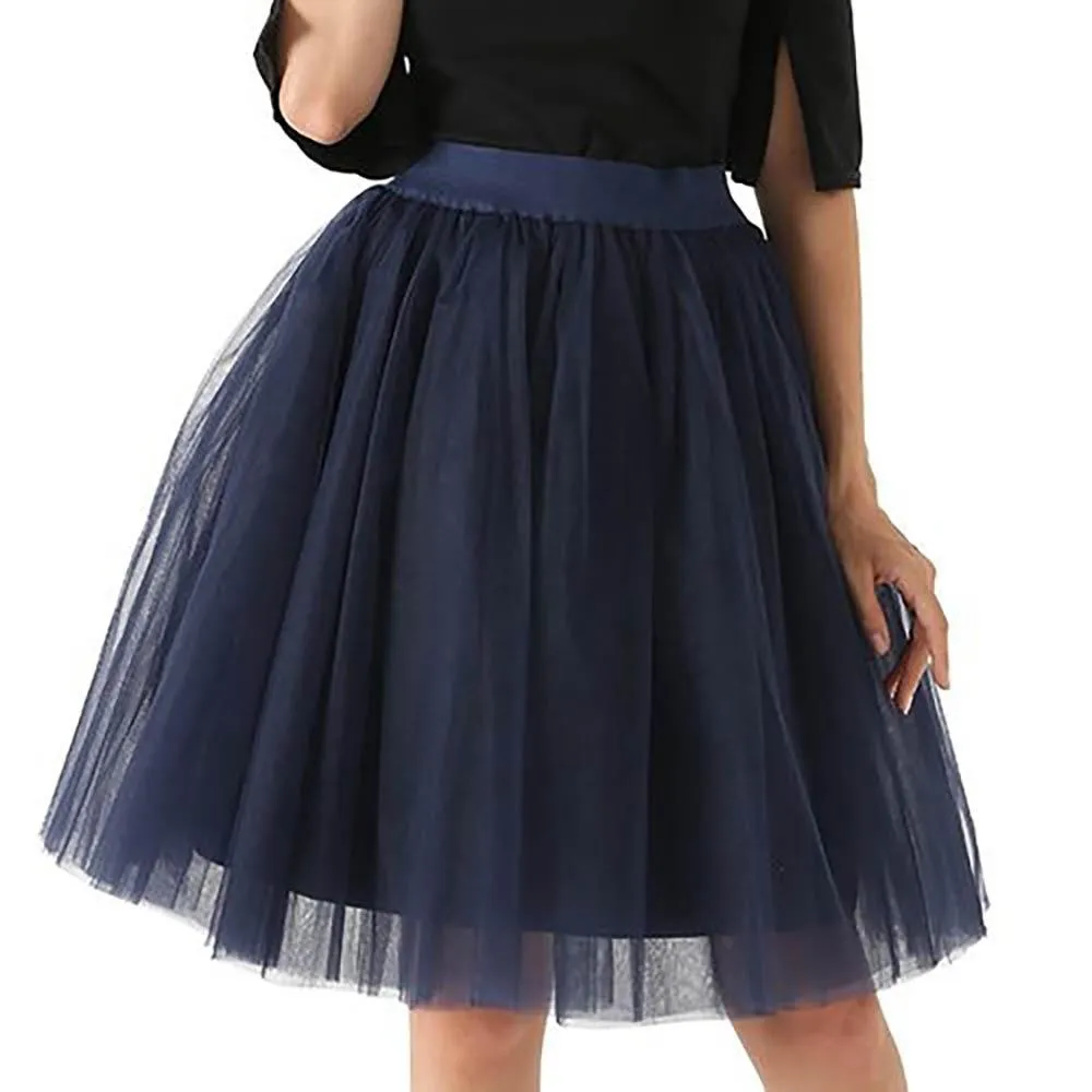 Fun and Chic Knee Length Puffy Tulle Skirts