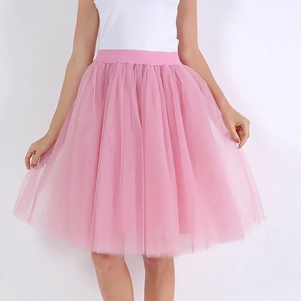 Fun and Chic Knee Length Puffy Tulle Skirts