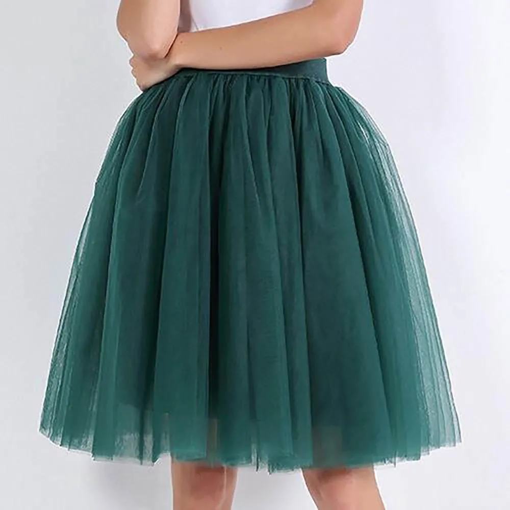 Fun and Chic Knee Length Puffy Tulle Skirts