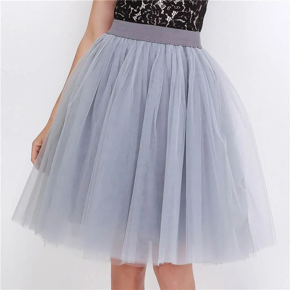 Fun and Chic Knee Length Puffy Tulle Skirts