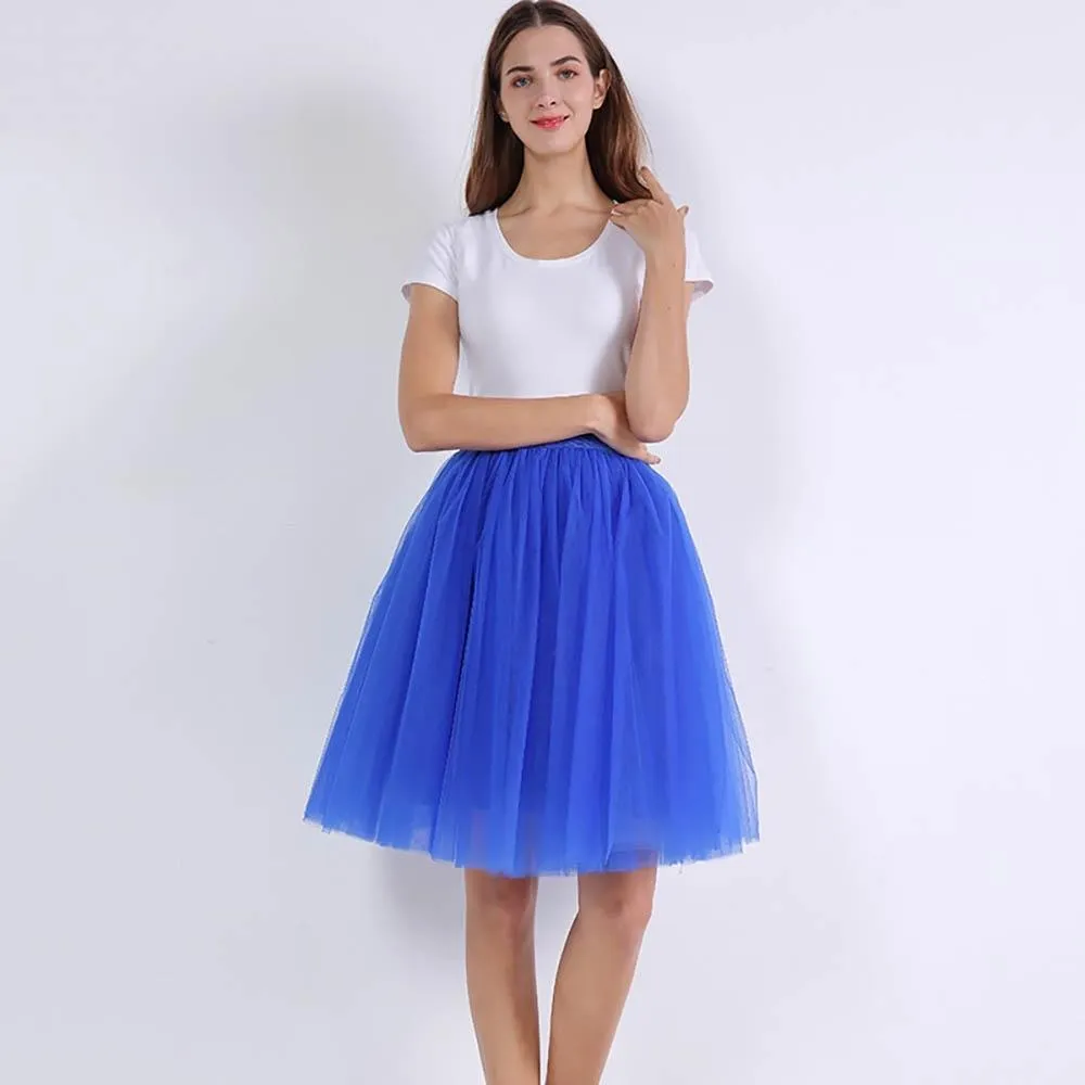 Fun and Chic Knee Length Puffy Tulle Skirts