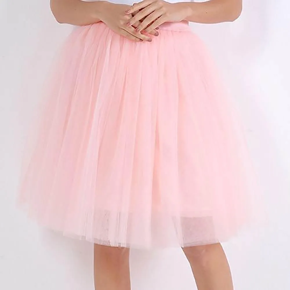 Fun and Chic Knee Length Puffy Tulle Skirts