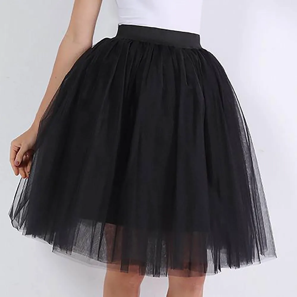 Fun and Chic Knee Length Puffy Tulle Skirts