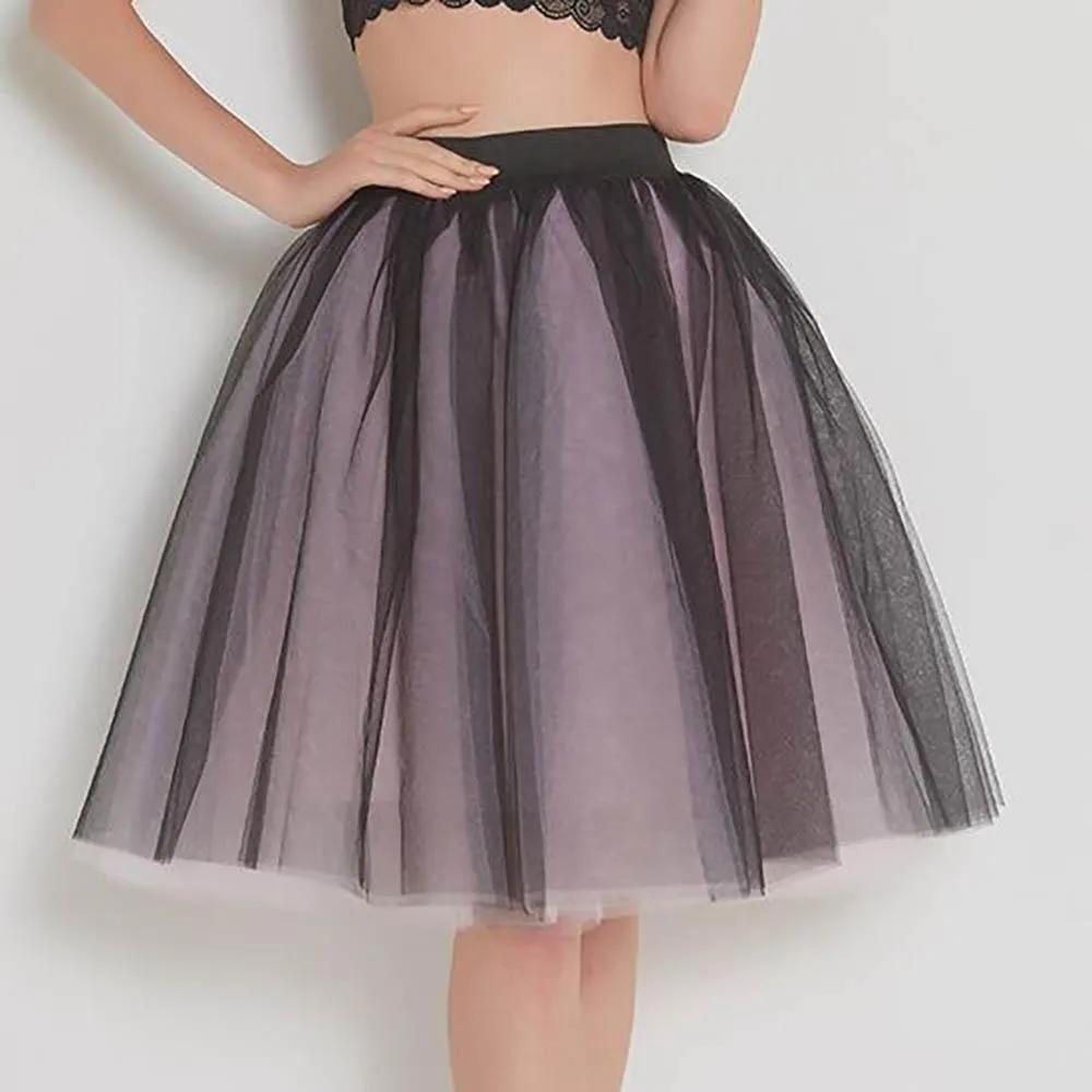 Fun and Chic Knee Length Puffy Tulle Skirts