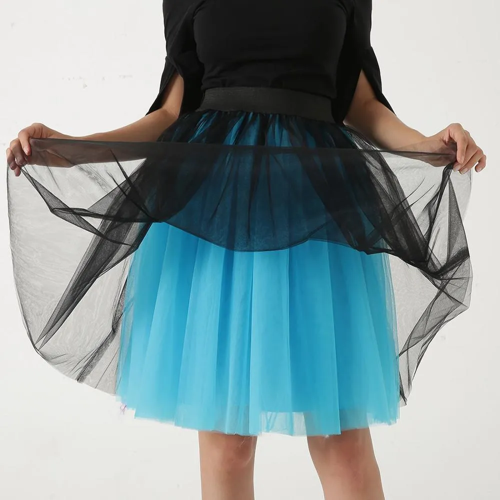 Fun and Chic Knee Length Puffy Tulle Skirts