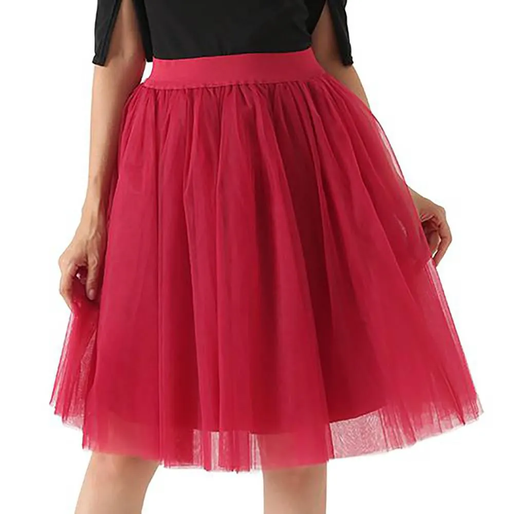 Fun and Chic Knee Length Puffy Tulle Skirts