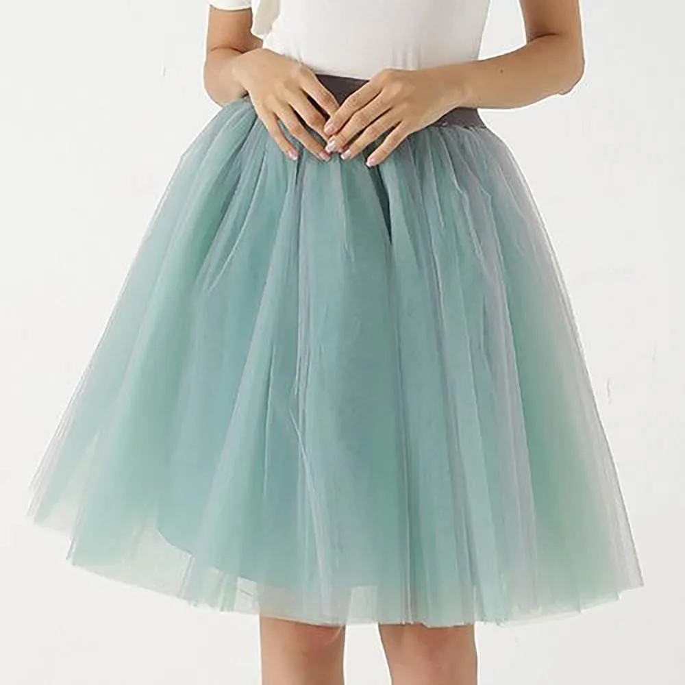 Fun and Chic Knee Length Puffy Tulle Skirts