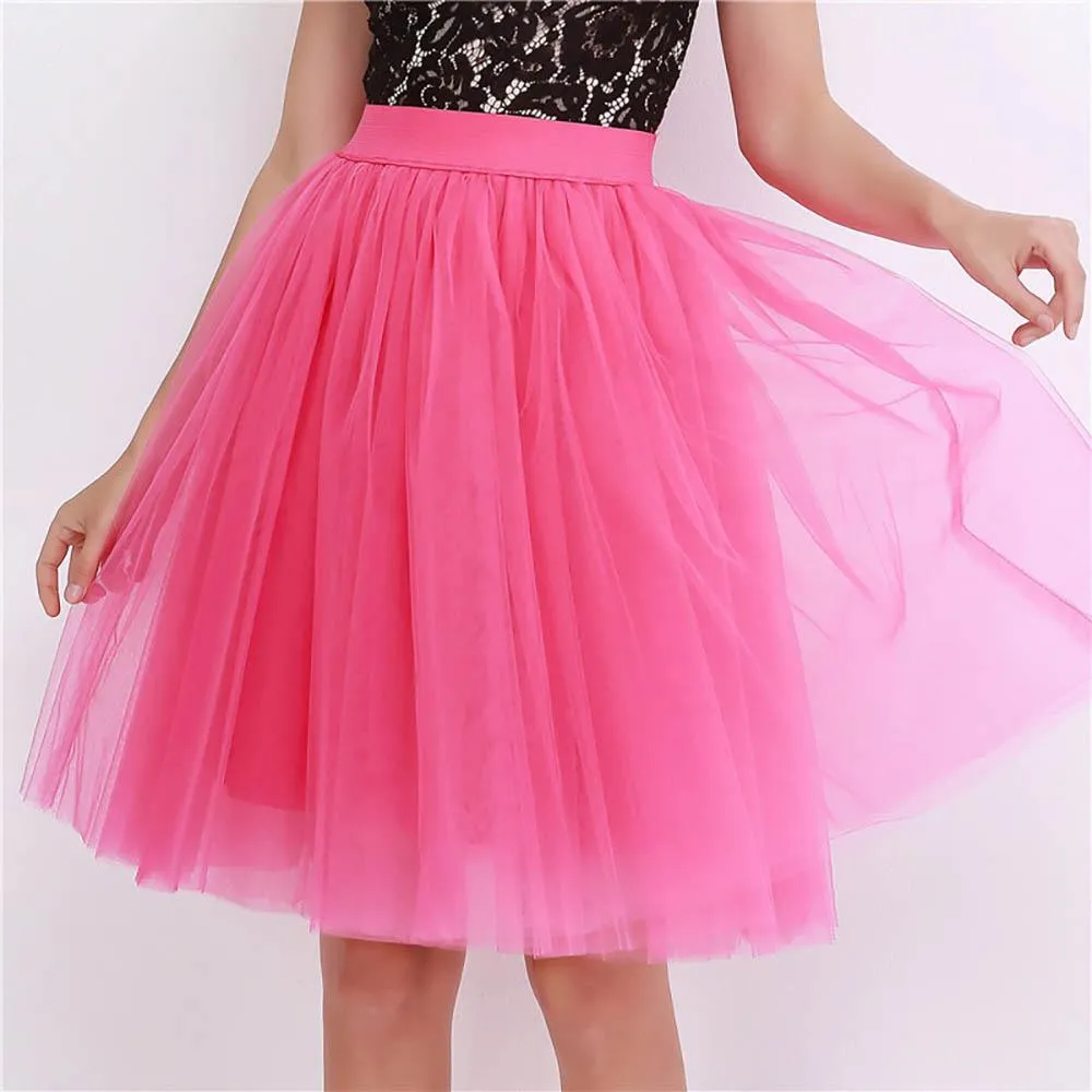 Fun and Chic Knee Length Puffy Tulle Skirts