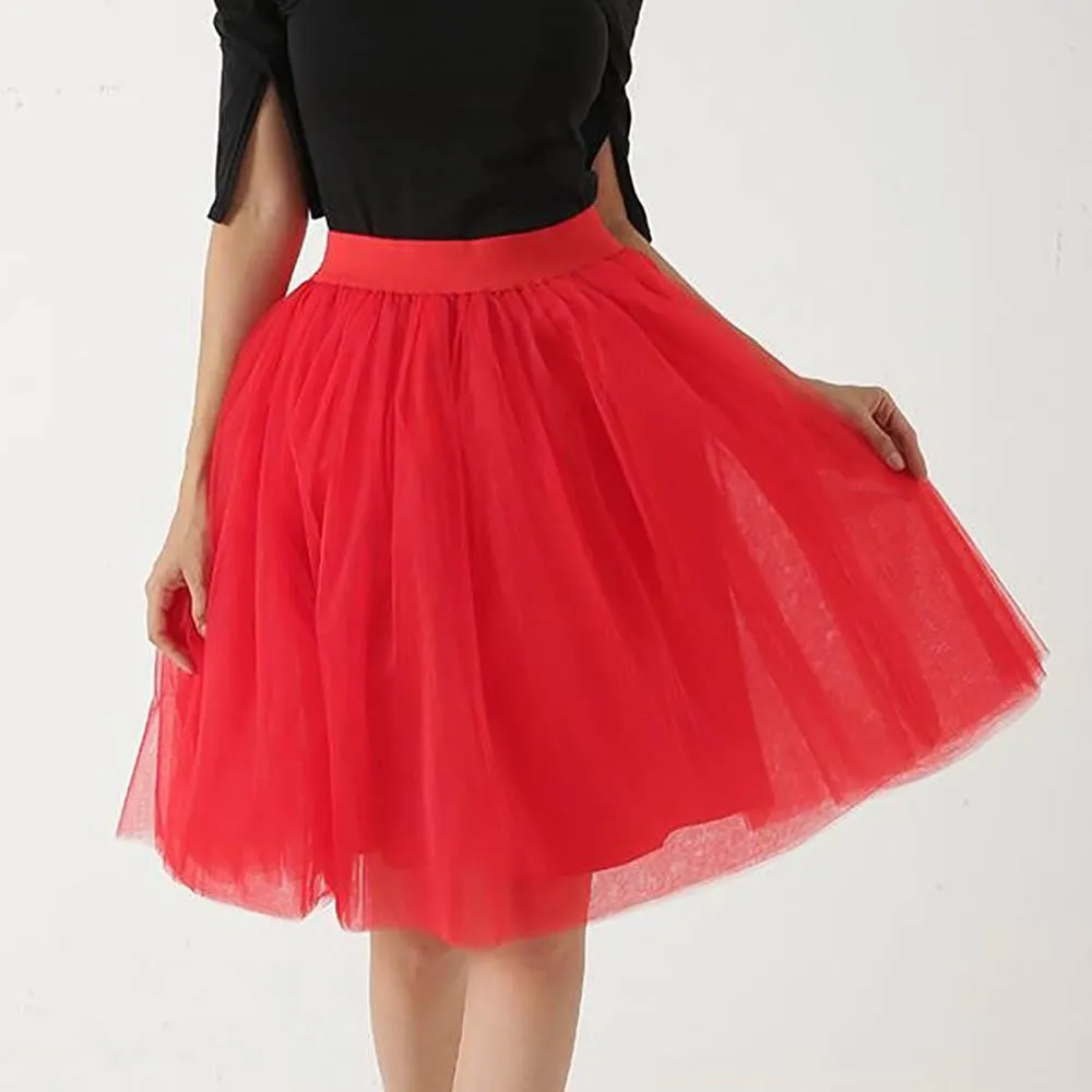 Fun and Chic Knee Length Puffy Tulle Skirts