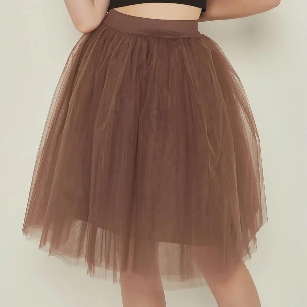 Fun and Chic Knee Length Puffy Tulle Skirts