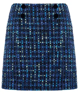 Joe Browns 12 Blue Tiah Tweed Skirt