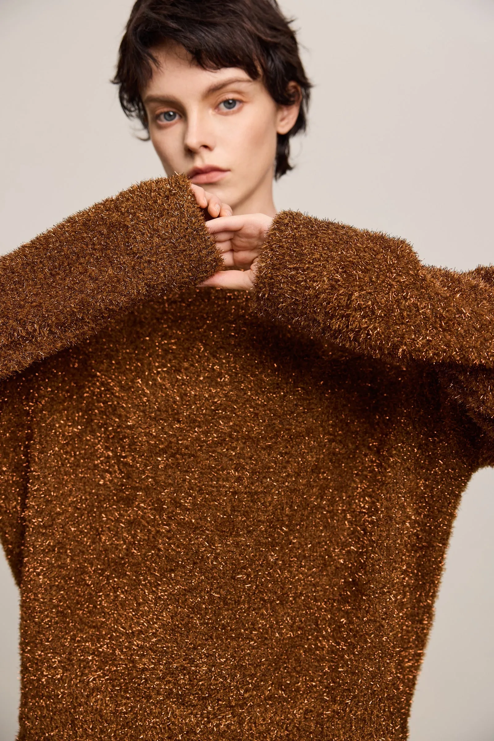 LILY Versatile Glitter Knit Sweater