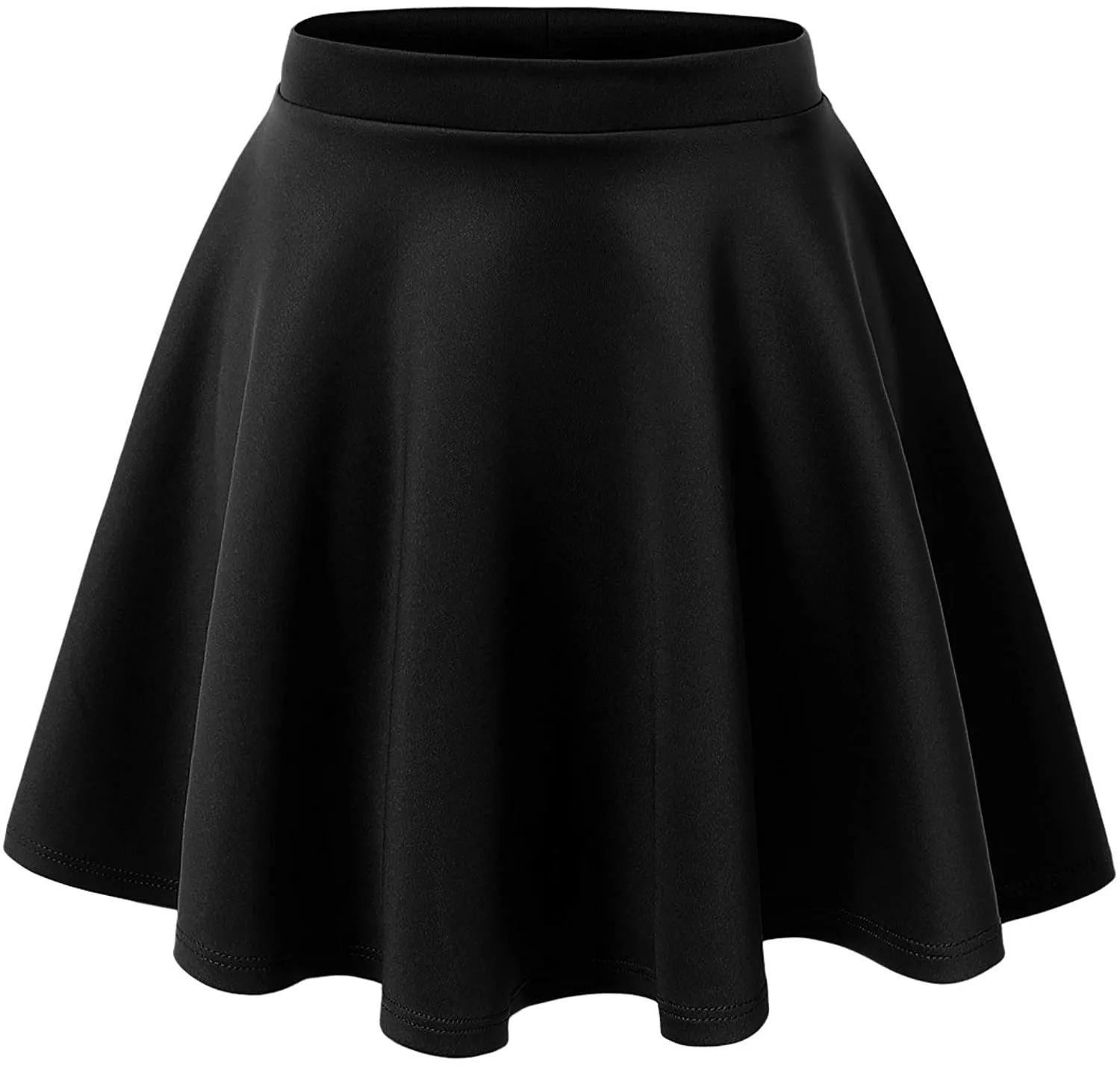 Made By Johnny Women's Basic Versatile Stretchy Flared Casual Mini Skater Skirt XS-3XL Plus Size-Made in USA