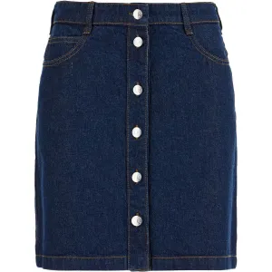 Maison Kitsune japanese denim mini skirt