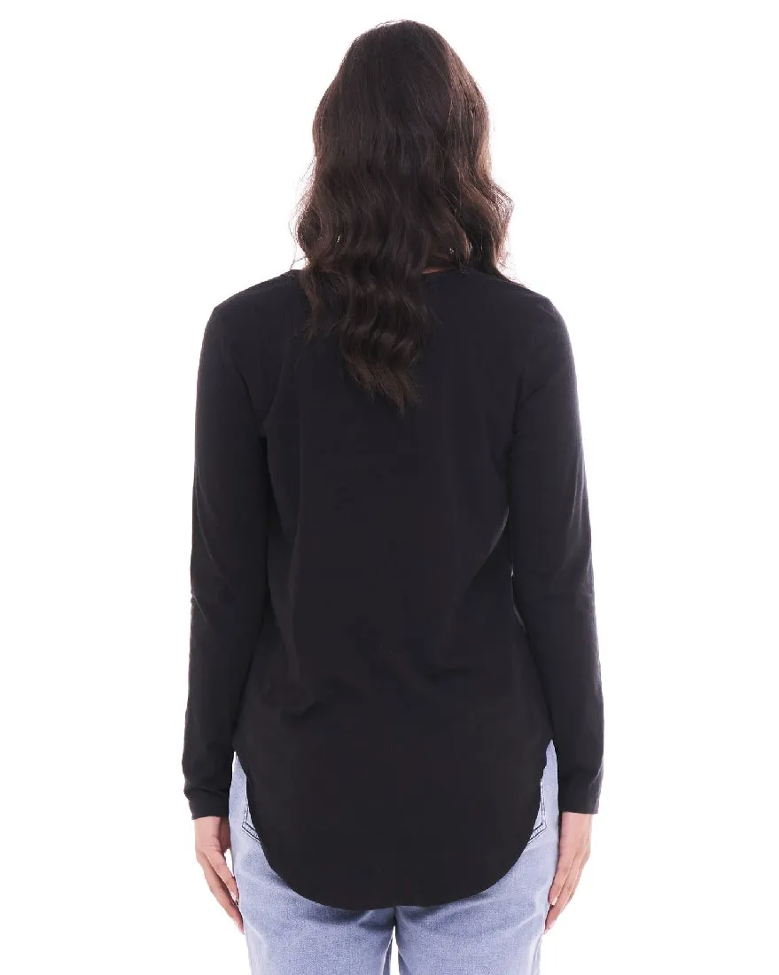 MEGAN LONG SLEEVE - BLACK