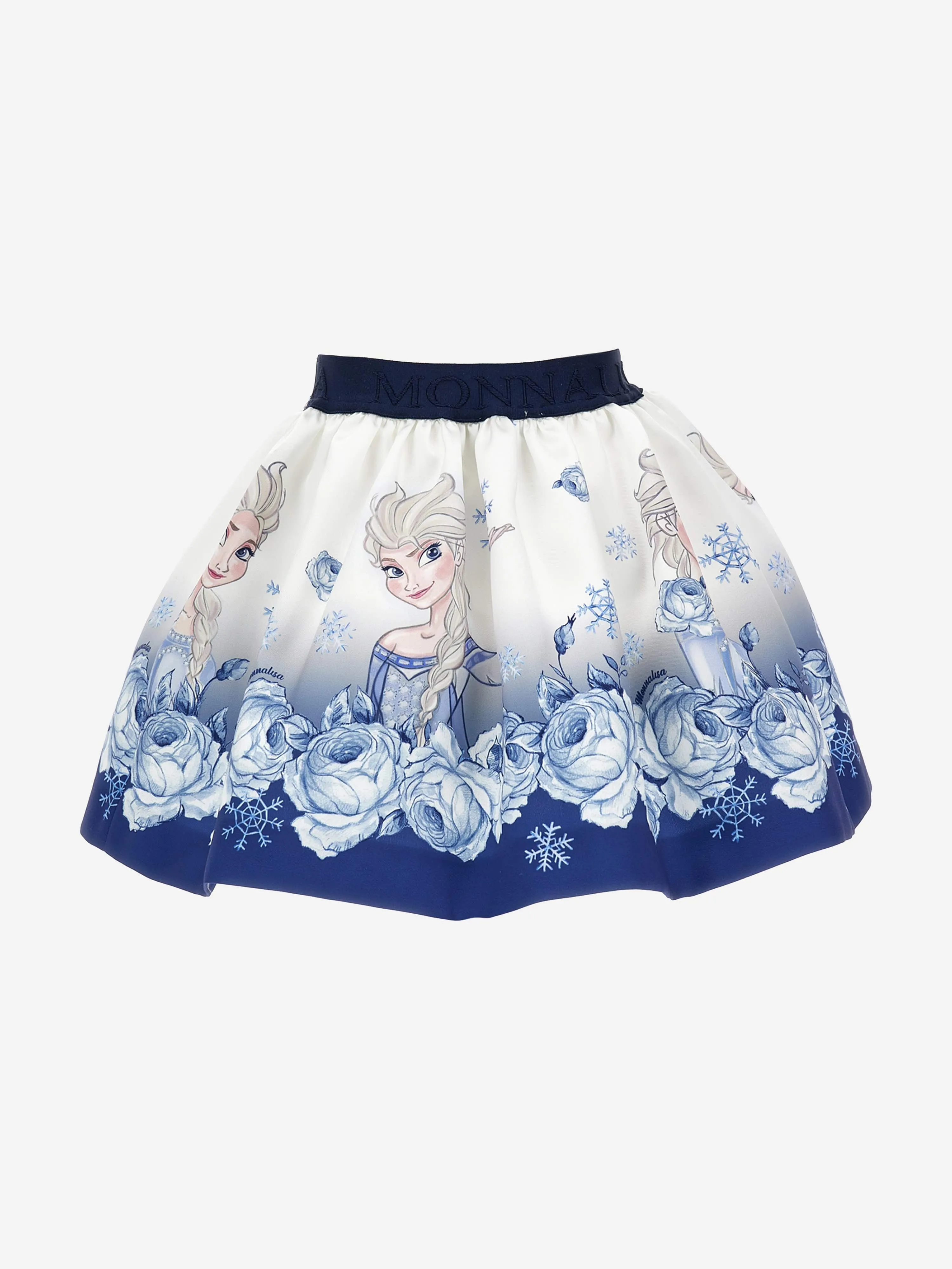 Monnalisa Girls Elsa Mikado Skirt in Blue