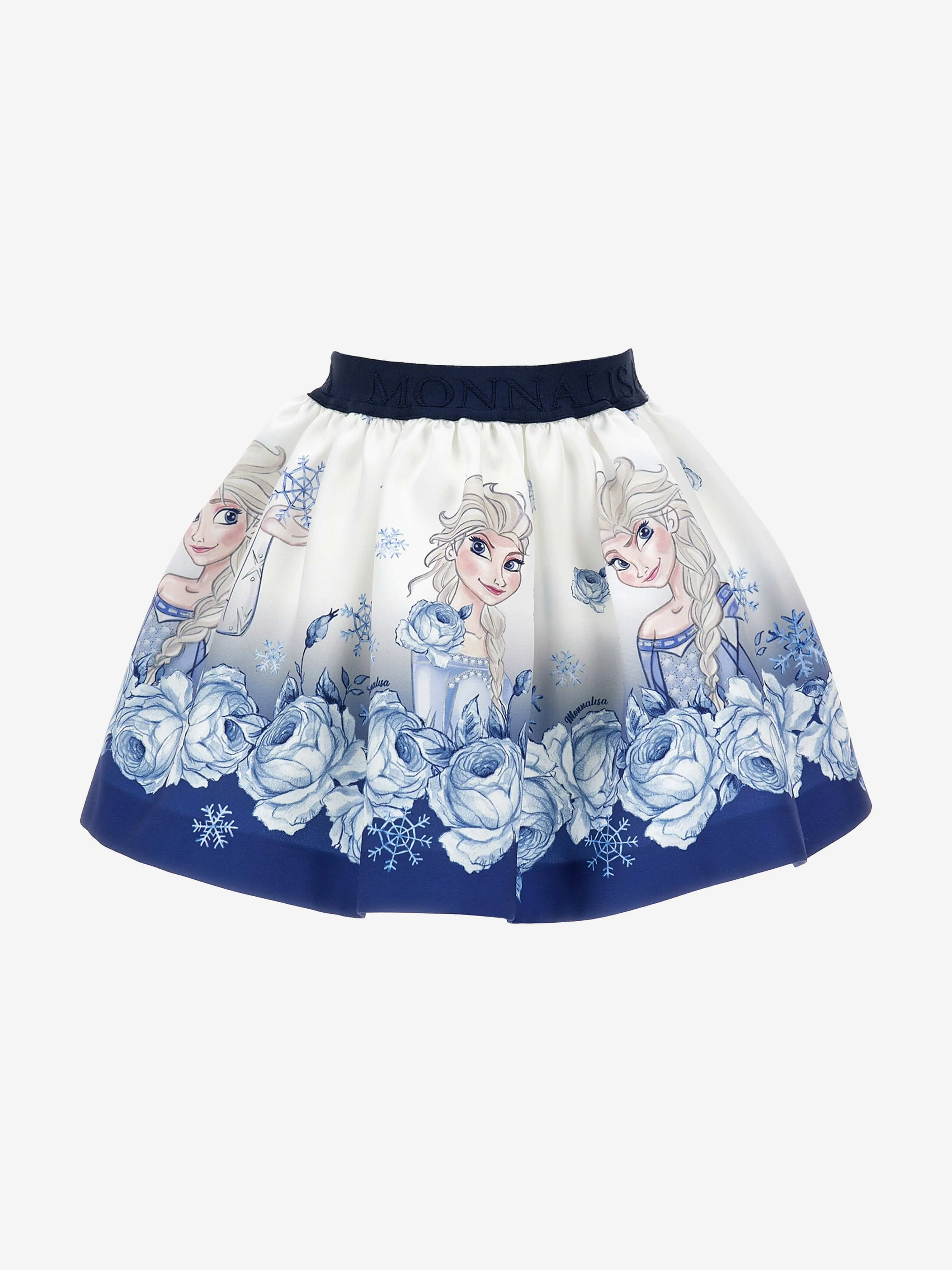 Monnalisa Girls Elsa Mikado Skirt in Blue