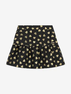 Moschino Girls Hearts Skirt in Black