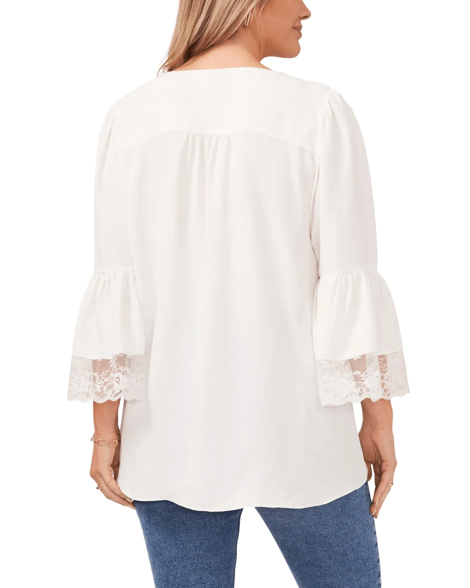 Nora Ruffle Sleeve Blouse | 103-NEW IVORY