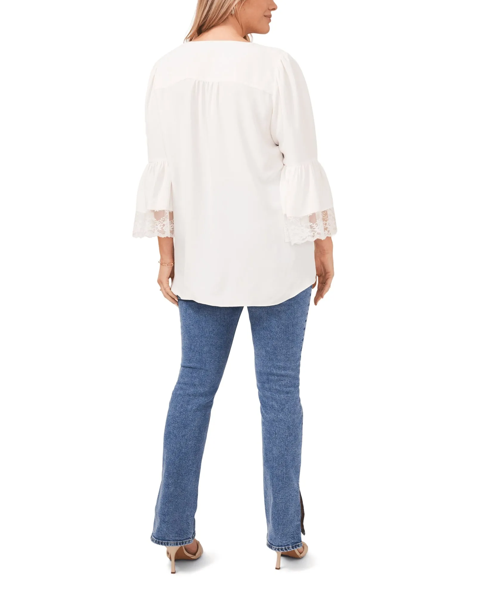 Nora Ruffle Sleeve Blouse | 103-NEW IVORY