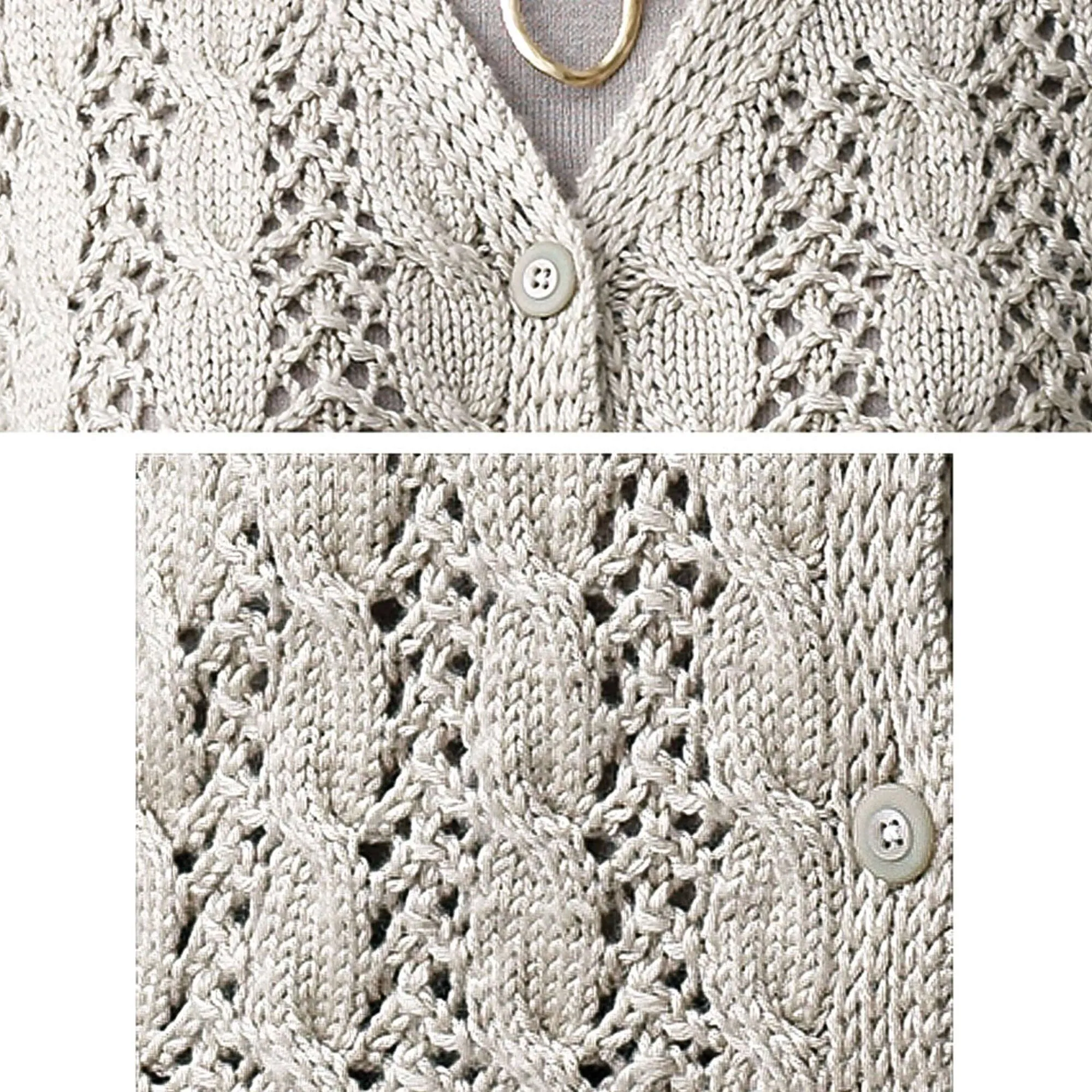 Patons Lace And Cable Knit Cardigan