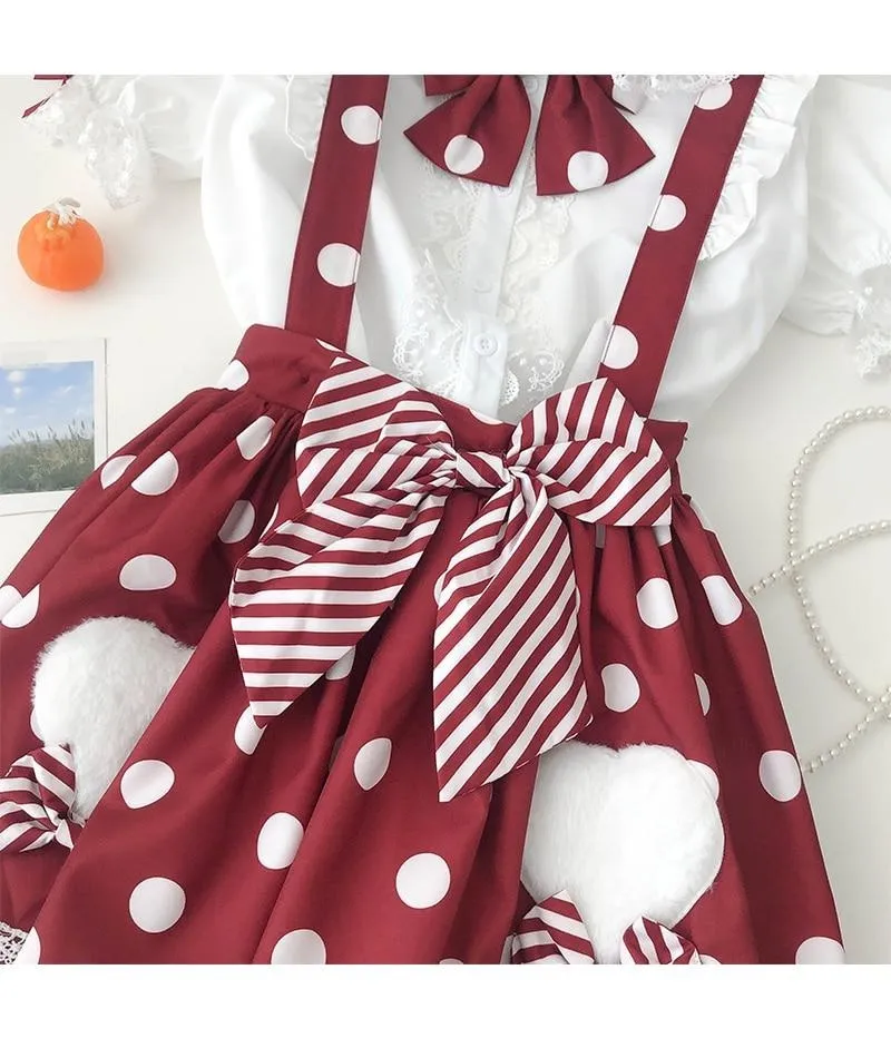 Polkadot Princess Suspender Skirt